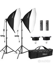 Set luci fotografiche per set streaming, dirette