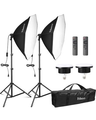 Set luci fotografiche per set streaming, dirette