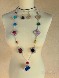 collana donna con orecchini 