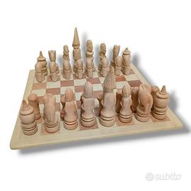 Scacchiera in pietra etnica 31x31 cm re alto 12 cm