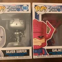 Funko pop Fantastici 4 Silver Surfer e  Gala