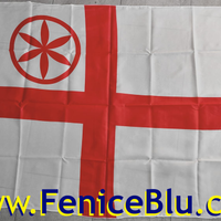 Bandiera Padania con Sole delle Alpi rosso