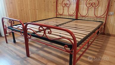 Letto vintage ferro battuto antico