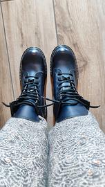 Anfibi vintage in pelle viola scuro n. 41 - Unisex
