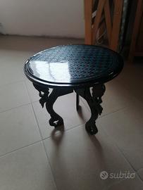 tavolino Birmania pieghevole con piatti 