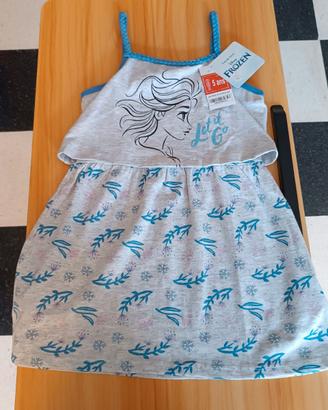 Vestito Frozen Elsa taglia 5 anni (110 cm) - nuovo