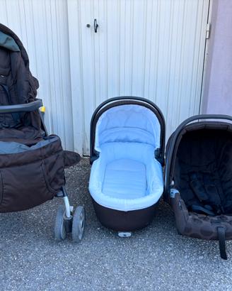 Trio passeggino Peg-perego e basi isofix