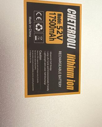 batteria bici elettrica 52V  17500mAh