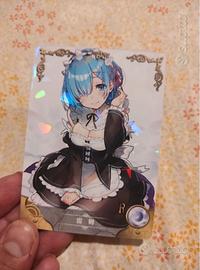 Card carta rem re zero maid goddess story waifu