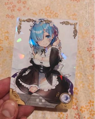 Card carta rem re zero maid goddess story waifu