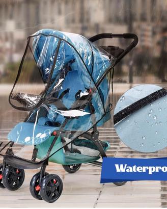 NUOVA Parapioggia Passeggino Universale Trasparent