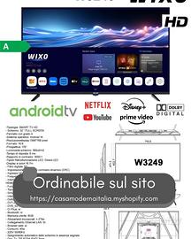 TV led 32 pollici W3249 Smart Tv Wixo