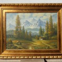 Grande Dipinto Ad Olio Su Tela