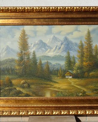 Grande Dipinto Ad Olio Su Tela