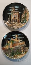 Due piattini da collezione Titano San Marino