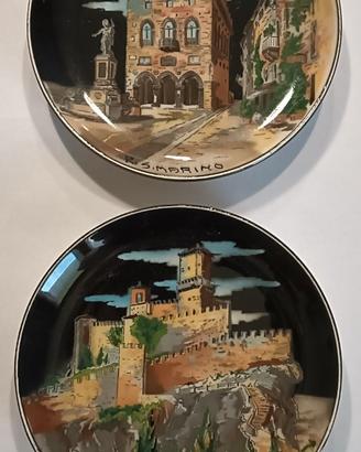 Due piattini da collezione Titano San Marino
