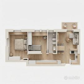 Luminoso trilocale in viale Trieste