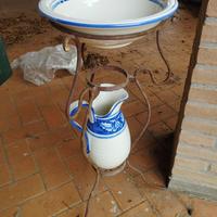 Set Lavabo Vintage in Ceramica di Montelupo I.M.A.
