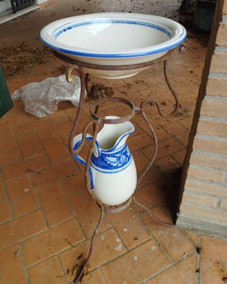 Set Lavabo Vintage in Ceramica di Montelupo I.M.A.