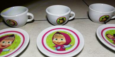 Servizio da tè in porcellana Masha e Orso