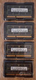 4x Samsung SO-DIMM 2GB DDR3 CL7 PC3-8500S RAM