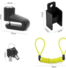 Blocca disco moto antifurto impermeabile