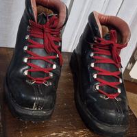 scarponi sci cuoio vintage