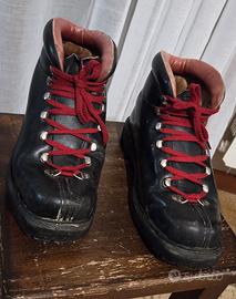 scarponi sci cuoio vintage