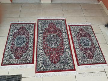 Tris di tappeti pregiati originali Bergama