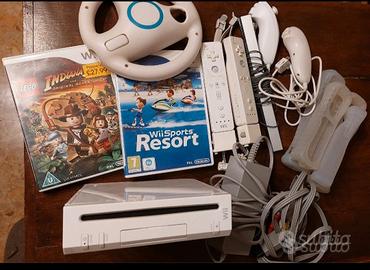 Set 2x Nunchuk e 1x volante Wii