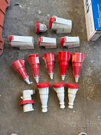 Prese CEE 32A 400V rossa volante IP44