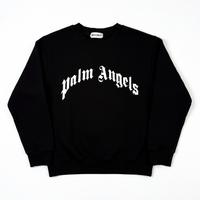 Felpa Palm Angels nera con stampa bianca