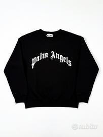 Felpa Palm Angels nera con stampa bianca