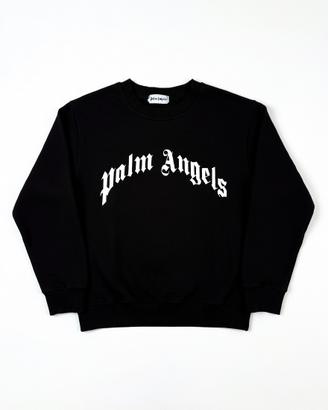 Felpa Palm Angels nera con stampa bianca