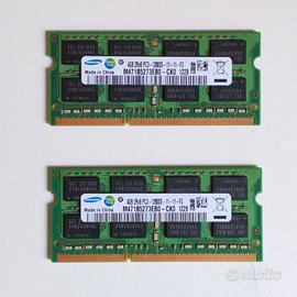 2x4GB RAM DDR3 PC3-12800S Sodimm Samsung (8GB)