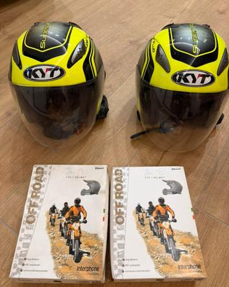 Casco caschi KYT + Interfono OFFROAD