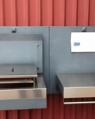 Barbecue CLAM Iseo inox + pietra – NUOVO mai usato