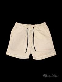 Pantaloncino bianco con texture