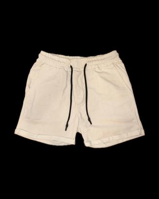 Pantaloncino bianco con texture