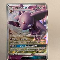 Carta Pokemon Espeon GX con custodia trasparente