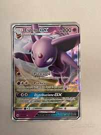 Carta Pokemon Espeon GX con custodia trasparente