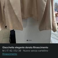 Giacca Rinascimento dorata per cerimonia