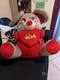 Peluche topo gigante con cuore love