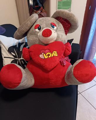 Peluche topo gigante con cuore love