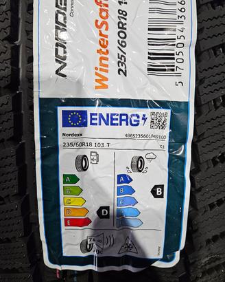 4 Pneumatici 235/60 R18 Nordexx Winter Safe N2