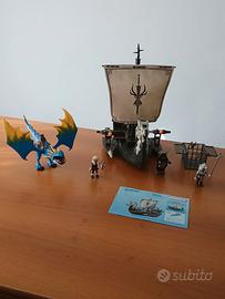 2 set Playmobil: nave vichinga e drago COME NUOVI