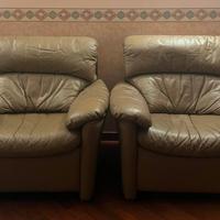 2 poltrone in pelle
