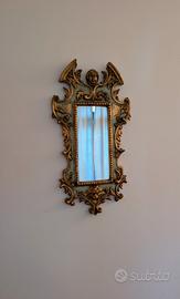 Specchiera in legno blu e oro stile gotico – '900