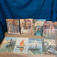 Oreste Pizio Lotto 8 Stampe Litografie A Colori An