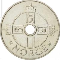 Moneta, Norvegia, 1 Krone, anno 1999